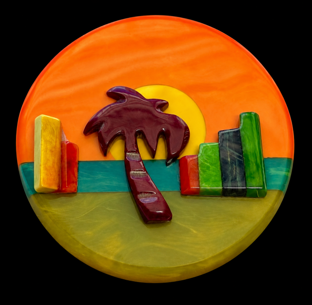 Shultz Moon over Miami pin